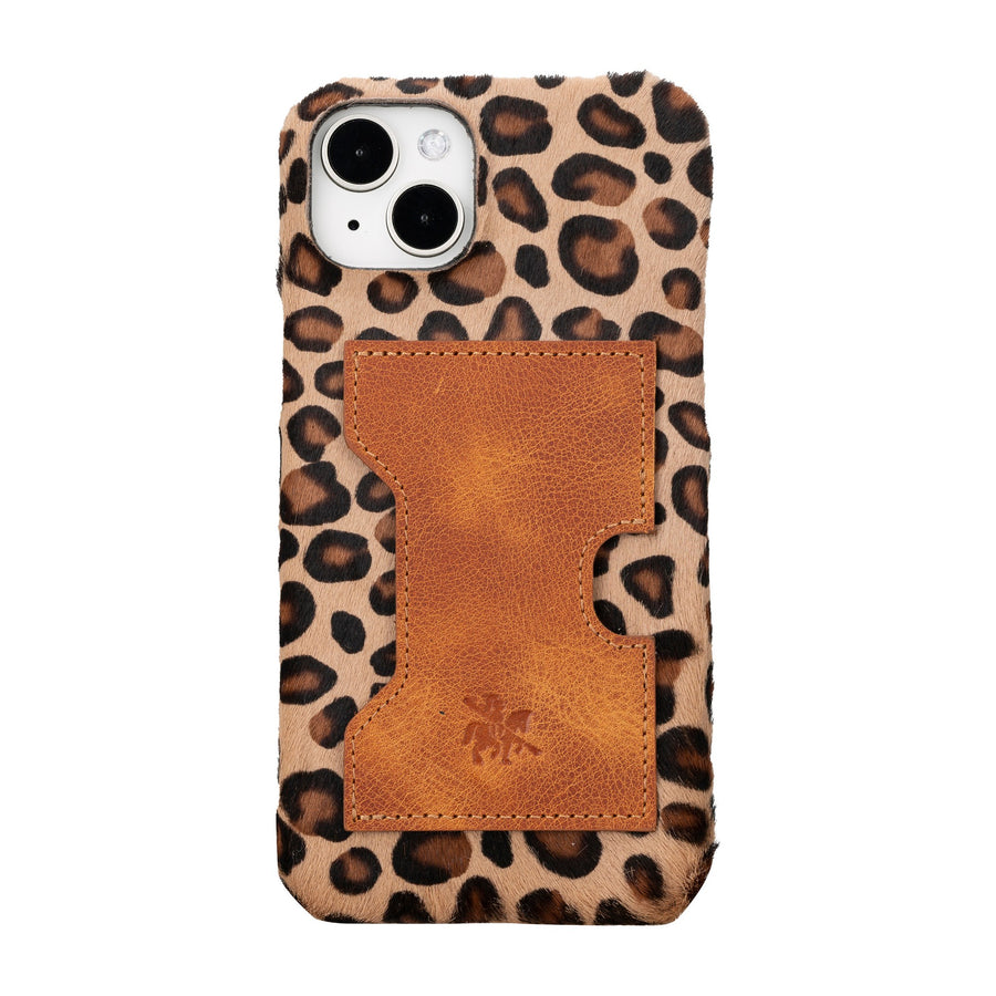 iphone 15 plus florence leather wallet phone case furry leopard 06
