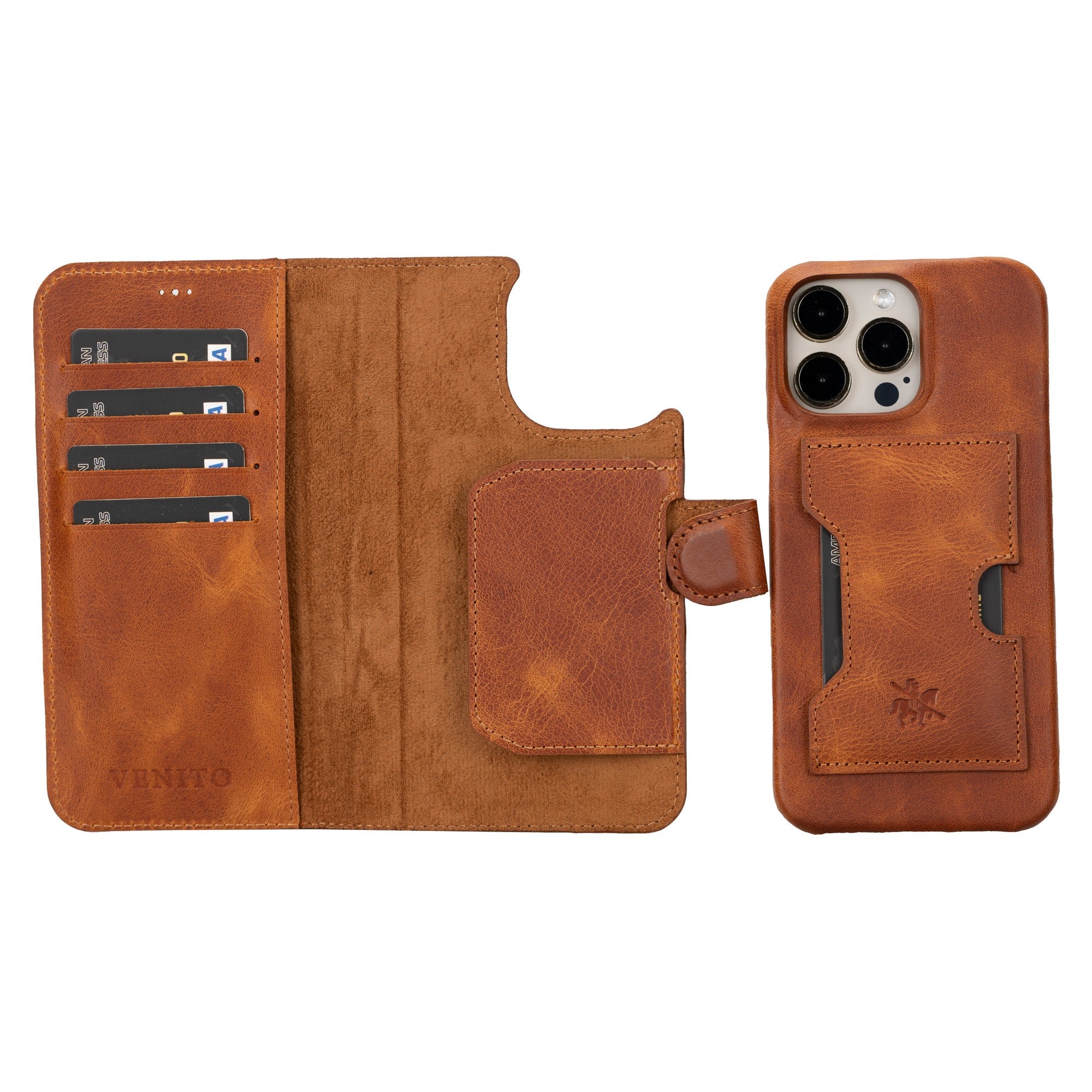 iphone 15 pro max florence leather wallet phone case antique brown 04