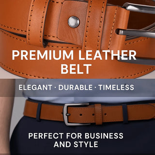Urban Classic Leather Men's Belt - Tan