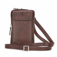 Ferrara Bolso bandolera unisex de piel para teléfono 