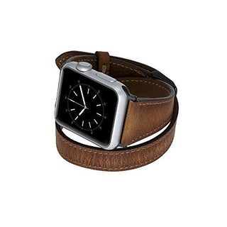 Serena Leather Double Wrap Band Strap for Apple Watch