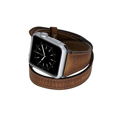 Correa de cuero Serena con doble envoltura para Apple Watch