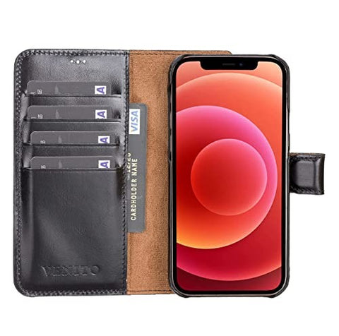 Funda tipo billetera de cuero con bloqueo RFID Florence para iPhone 13