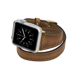 Serena Leather Double Wrap Band Strap for Apple Watch