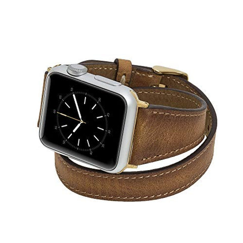 Correa de cuero Serena con doble envoltura para Apple Watch