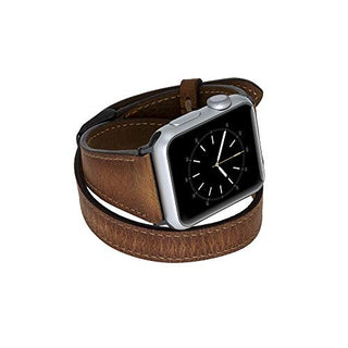 Serena Leather Double Wrap Band Strap for Apple Watch