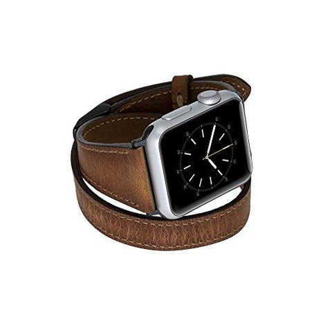 Correa de cuero Serena con doble envoltura para Apple Watch