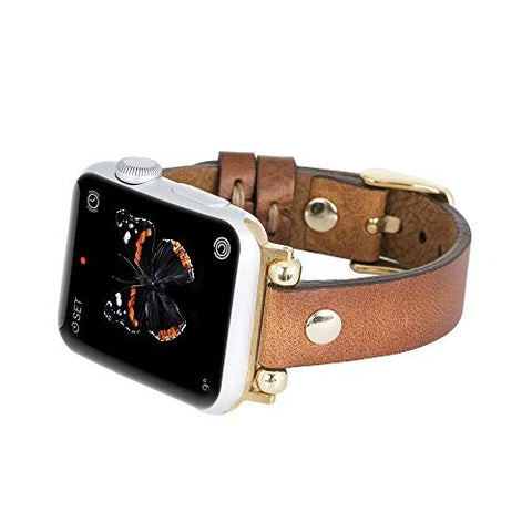 Perugia Leather Slim Band Strap for Apple Watch