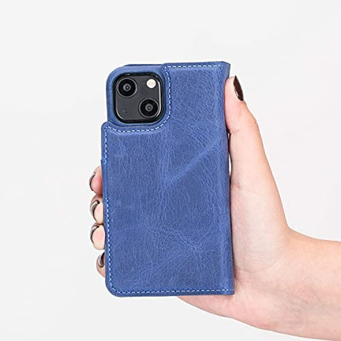 Funda tipo billetera de cuero con bloqueo RFID Florence para iPhone 13