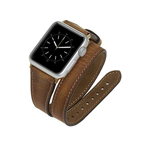 Correa de cuero Serena con doble envoltura para Apple Watch