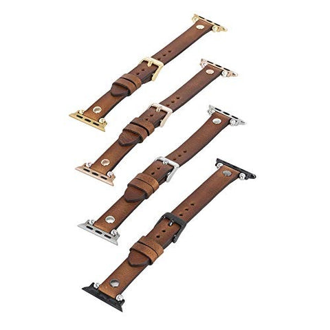 Perugia Leather Slim Band Strap for Apple Watch
