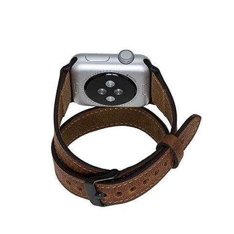 Correa de cuero Serena con doble envoltura para Apple Watch