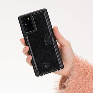 Fermo Funda de cuero para teléfono con billetera cruzada para Galaxy Note 20