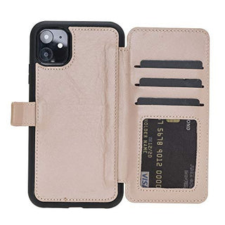 Verona Funda tipo billetera delgada de cuero con bloqueo RFID para iPhone 11