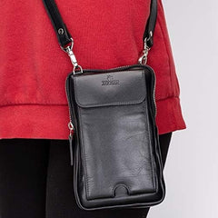 Ferrara Unisex Crossbody Leather Phone Purse