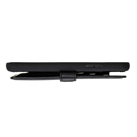 Verona Funda tipo billetera delgada de cuero con bloqueo RFID para iPhone X