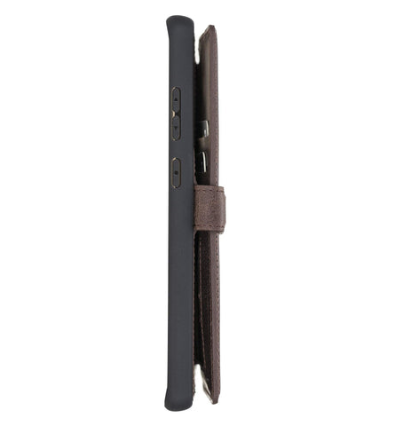Verona Funda tipo billetera delgada de cuero con bloqueo RFID para Samsung Galaxy S20