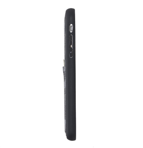 Funda tipo billetera de cuero Capri Snap On para iPhone X