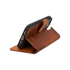 Funda tipo billetera de cuero desmontable con bloqueo RFID Ravenna para iPhone 15