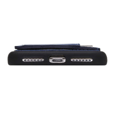 Funda tipo billetera de cuero Pisa Snap On con soporte para iPhone XS