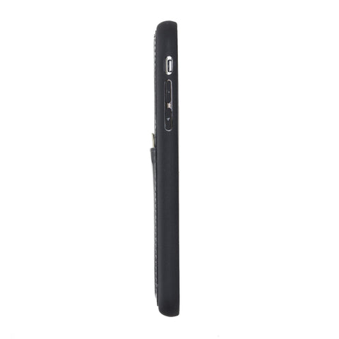 Funda tipo billetera de cuero Capri Snap On para iPhone X