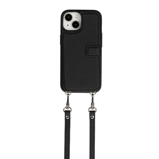Fermo Funda de cuero para teléfono con billetera cruzada para iPhone 15
