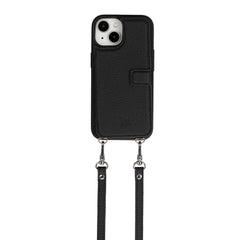 Fermo Funda de cuero para teléfono con billetera cruzada para iPhone 15
