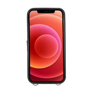 Fermo Funda de cuero para teléfono con billetera cruzada para iPhone 12 Pro Max
