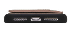 Funda tipo billetera de cuero Pisa Snap On con soporte para iPhone XS