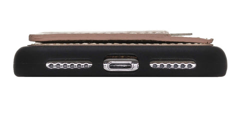 Pisa Snap On Leather Wallet Case with Stand for iPhone X