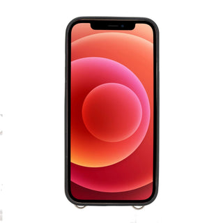 Fermo Funda de cuero para teléfono con billetera cruzada para iPhone 12 Mini