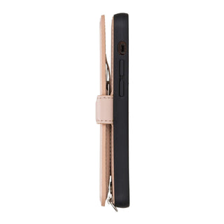 Fermo Funda de cuero para teléfono con billetera cruzada para iPhone 12 Mini