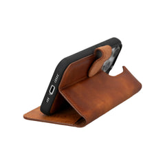 Funda tipo billetera de cuero desmontable con bloqueo RFID Ravenna para iPhone 15 Pro