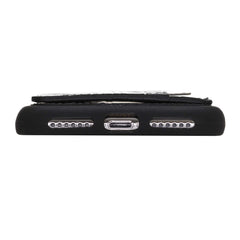 Funda tipo billetera de cuero Pisa Snap On con soporte para iPhone XS