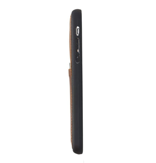 Funda tipo billetera de cuero Capri Snap On para iPhone X