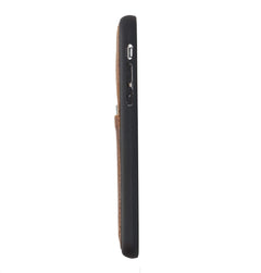 Funda tipo billetera de cuero Capri Snap On para iPhone X