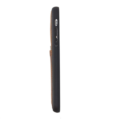 Funda tipo billetera de cuero Capri Snap On para iPhone X