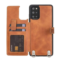 Fermo Funda de cuero para teléfono con billetera cruzada para Galaxy S20 Plus