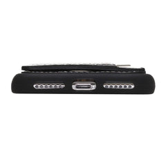 Funda tipo billetera de cuero Pisa Snap On con soporte para iPhone XS