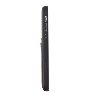 Funda tipo billetera de cuero Capri Snap On para iPhone X
