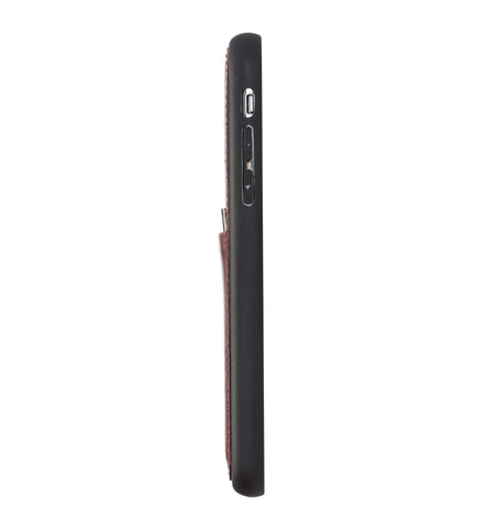 Funda tipo billetera de cuero Capri Snap On para iPhone X
