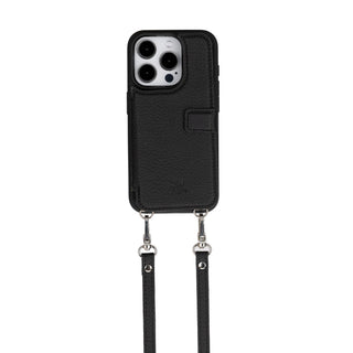 Fermo Funda de cuero para teléfono con billetera cruzada para iPhone 15 Pro