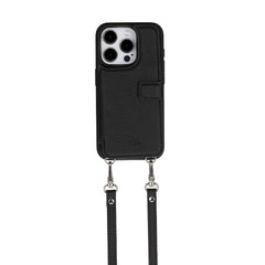 Fermo Funda de cuero para teléfono con billetera cruzada para iPhone 15 Pro