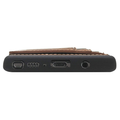 Funda tipo billetera de cuero Pisa Snap On con soporte para Samsung Galaxy Note 9