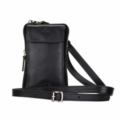 Ferrara Bolso bandolera unisex de piel para teléfono 