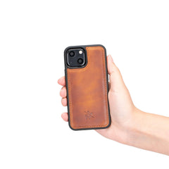 Funda de cuero Lucca Snap On para iPhone 13