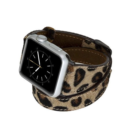 Correa de cuero Serena con doble envoltura para Apple Watch