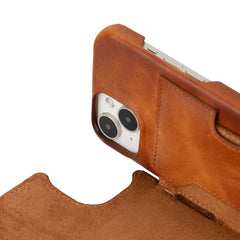 Funda tipo billetera de cuero con bloqueo RFID Florence para iPhone 15