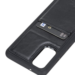 Funda tipo billetera de cuero Capri Snap On para Samsung Galaxy S20
