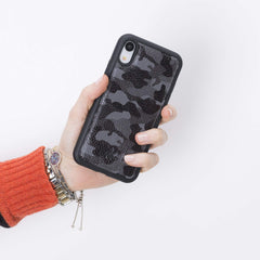 Funda de cuero Lucca Snap On para iPhone XR